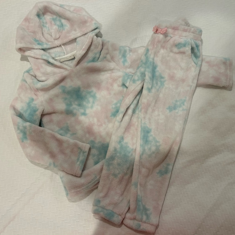 Cynthia Rowley Kids Pink and Blue Tie-Dye Joggers - Picture 1 of 4